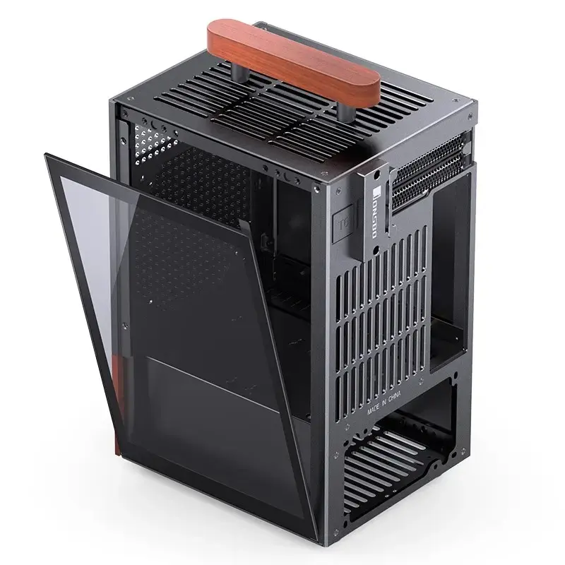 Caja de PC Jonsbo T6, mini-torre, Mini-ITX, negra