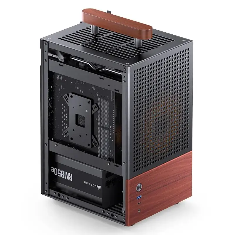 Caja de PC Jonsbo T6, mini-torre, Mini-ITX, negra