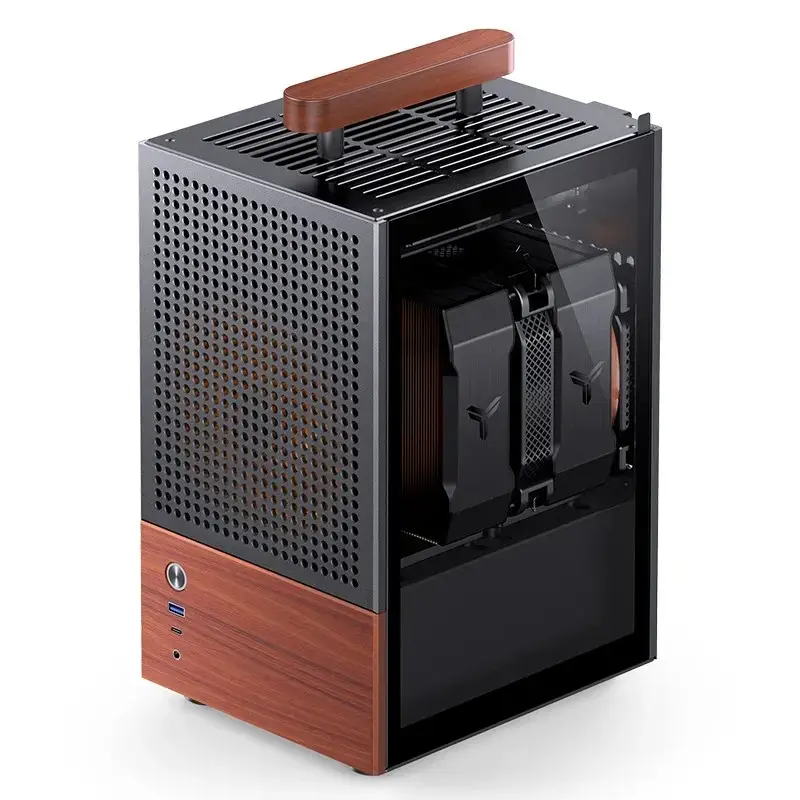 Caja de PC Jonsbo T6, mini-torre, Mini-ITX, negra