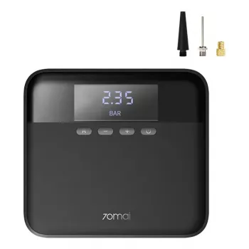 Compresor de aire 70mai TP03 — 12V DC/mechero, negro, universal, incluye adaptador de válvula esférica