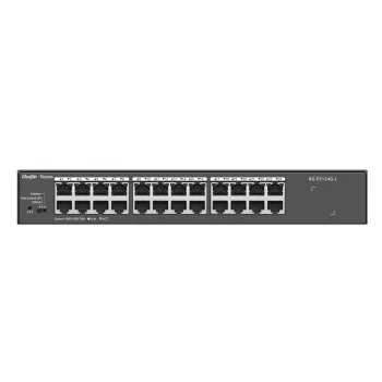 Switch de red L2 no gestionado RUIJIE RG-ES124G-L — 24x Gigabit (10/100/1000), 48 Gbit/s, 8000 MAC, montaje en rack