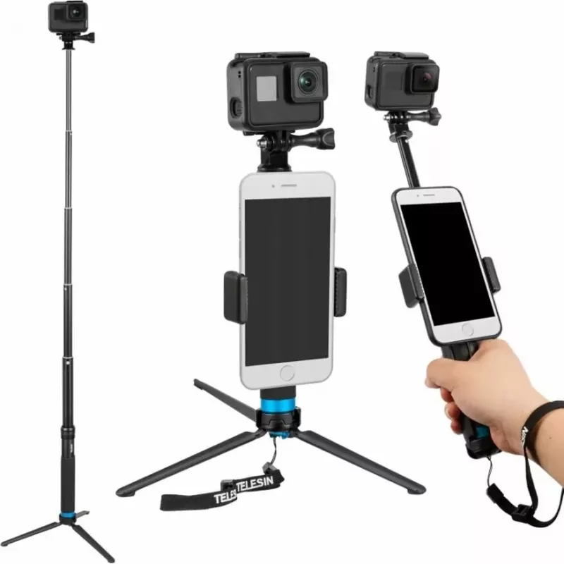 Trípode palo selfie Telesin GP-MNP-090-S altura ajustable ligero