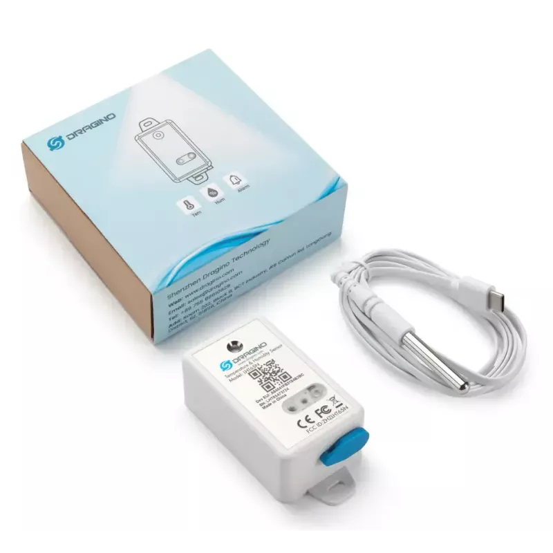 DRAGINO LHT65N sensor de temperatura y humedad autónomo para interior/exterior LoRaWAN EU868