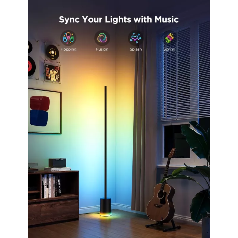 Govee Floor Lamp 2 lámpara de pie, compatible con Matter, negro