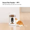 Comedero automático IMOU PF1 — tolva de acero inoxidable de 4 L, Wi‑Fi 4, batería/corriente continua, 1 cuenco