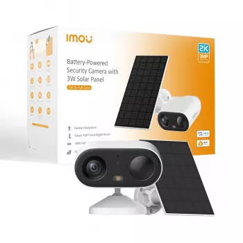 Cámara de vigilancia IP IMOU Cell Go Full color Kit Bullet 2304×1296, objetivo de 2,8 mm, 98° H, exterior, montaje en techo/pared, inalámbrica