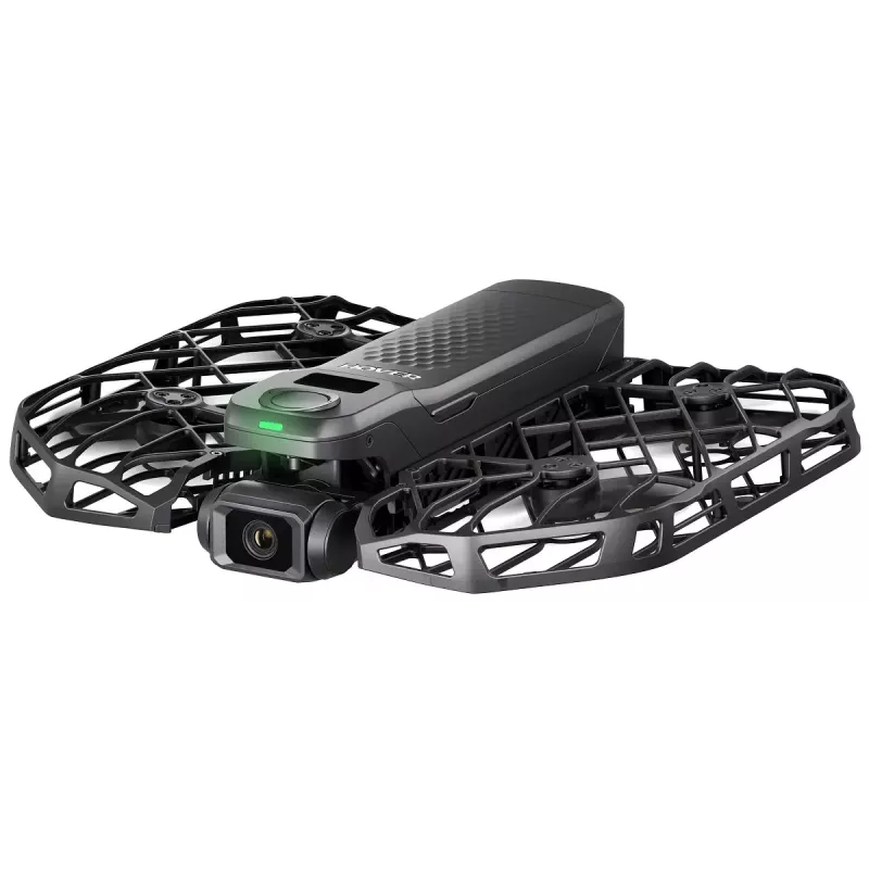 Mini dron HOVERAir X1 Pro — 4 rotores, cámara de 12 MP, vídeo 4K, alcance 1000 m, batería 1920 mAh, 32 GB internos, negro