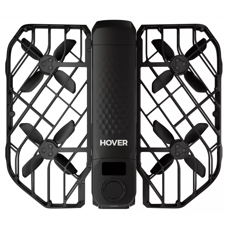 Mini dron HOVERAir X1 Pro — 4 rotores, cámara de 12 MP, vídeo 4K, alcance 1000 m, batería 1920 mAh, 32 GB internos, negro