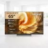 Smart TV Dreame Aura S100 65 pulgadas TV, QLED+ (Mini LED), 4K UHD, Google TV, 144Hz, procesador con IA, barra de sonido integrada, negro