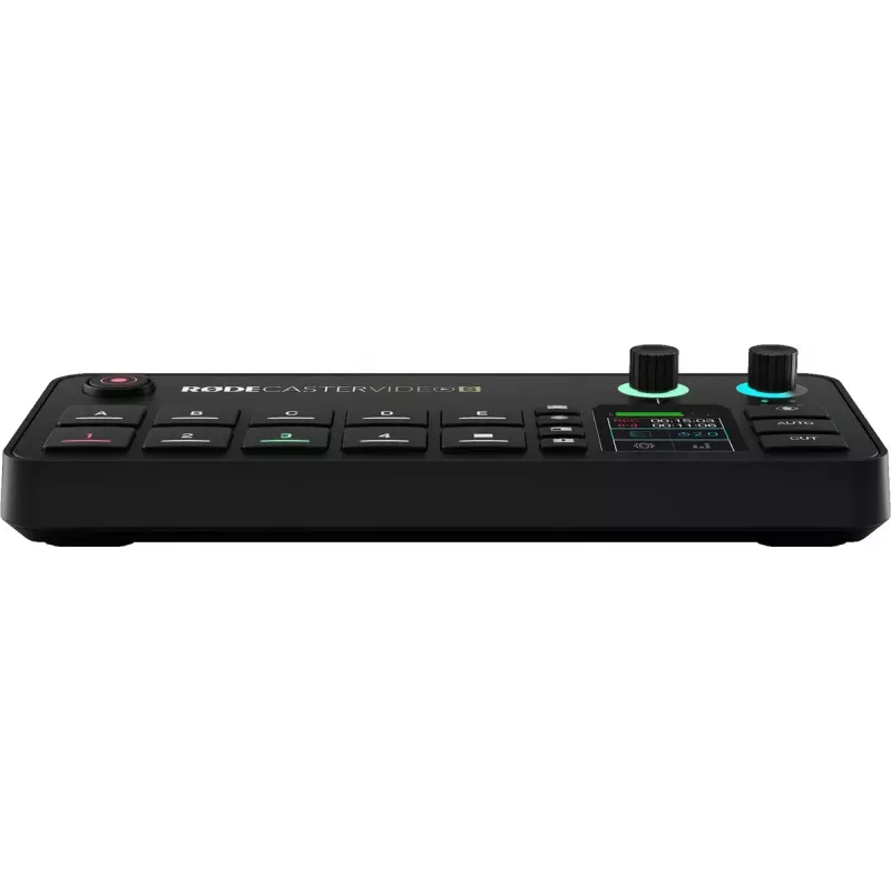 Consola de producción mult canal para podcast y livestream Rode RodeCaster Video S RCVS-E – pantalla táctil Wi‑Fi Bluetooth 5.3 5x USB-C 3x entrada HDMI 1x salida HDMI microSD