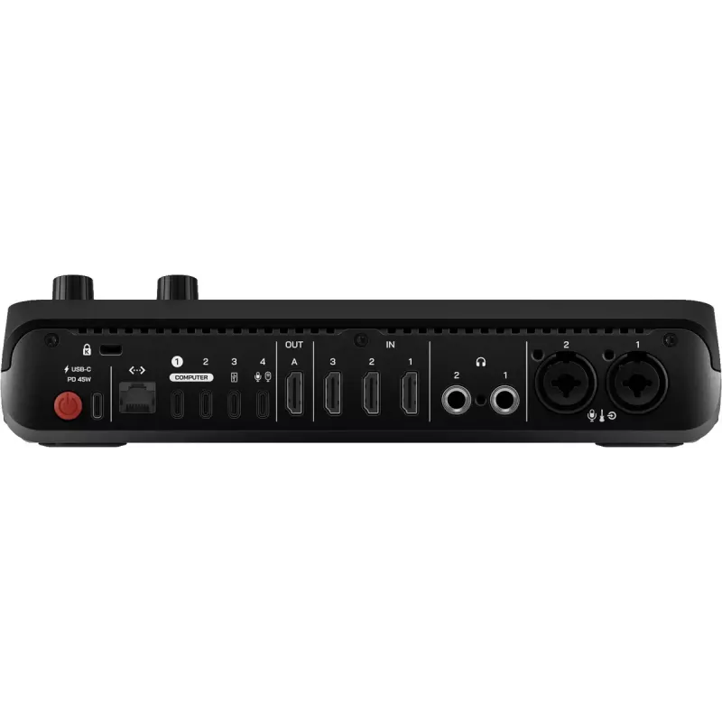Consola de producción mult canal para podcast y livestream Rode RodeCaster Video S RCVS-E – pantalla táctil Wi‑Fi Bluetooth 5.3 5x USB-C 3x entrada HDMI 1x salida HDMI microSD