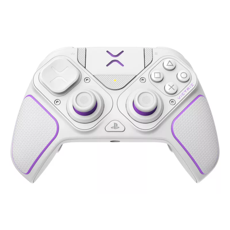 Mando VICTRIX 052-002-WH con cable e inalámbrico RF/USB, USB-C, 2000mAh, PC/PS4/PS5, violeta/blanco
