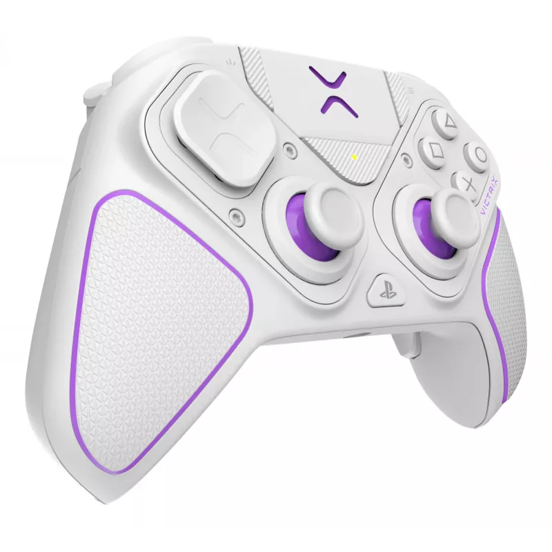 Mando VICTRIX 052-002-WH con cable e inalámbrico RF/USB, USB-C, 2000mAh, PC/PS4/PS5, violeta/blanco