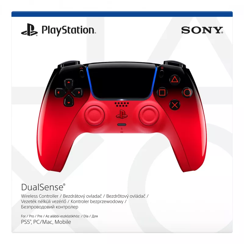 Mando Sony DualSense para PlayStation 5 – Bluetooth/USB, batería, negro/rojo, USB-C, 188×69×189 mm