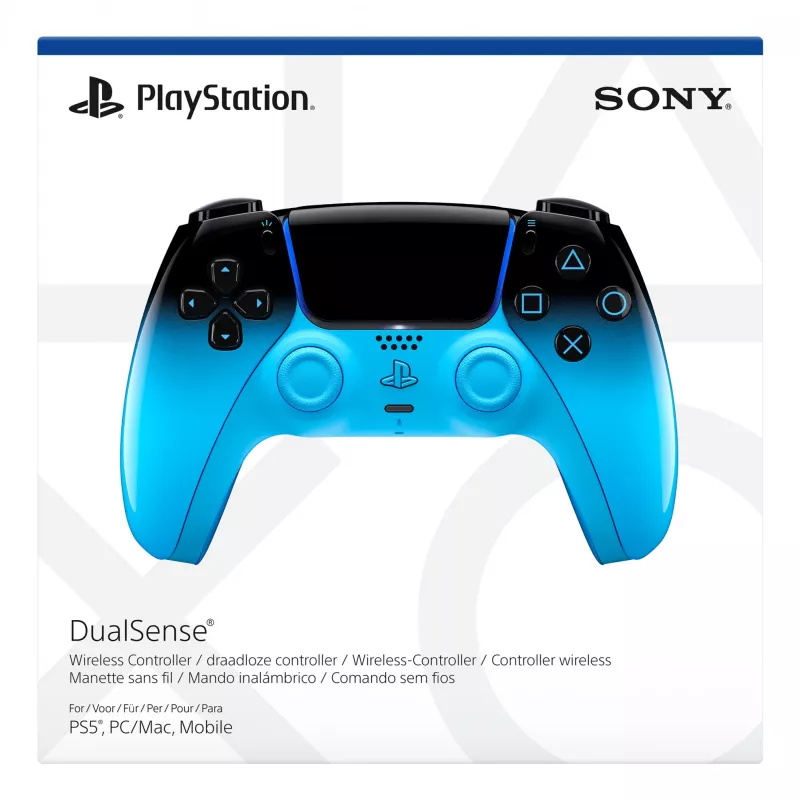 Mando Sony DualSense para PlayStation 5, Bluetooth/USB, negro/azul, USB-C, a batería