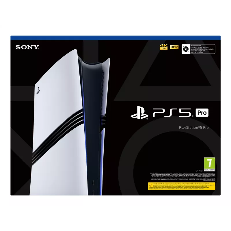 Consola Sony PlayStation 5 Pro – 2 TB SSD, GDDR6, Wi‑Fi 6/7, Ethernet, compatible con 8K, negro/blanco
