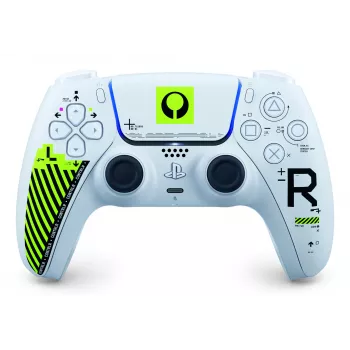Mando Sony DualSense para PlayStation 5 — Bluetooth/USB, blanco y verde, analógico/digital, USB‑C
