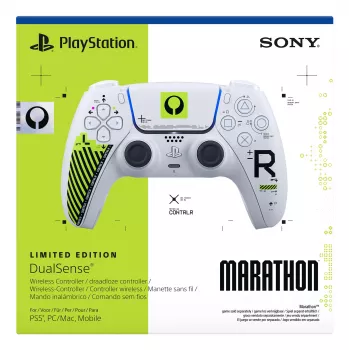 Mando Sony DualSense para PlayStation 5 — Bluetooth/USB, blanco y verde, analógico/digital, USB‑C
