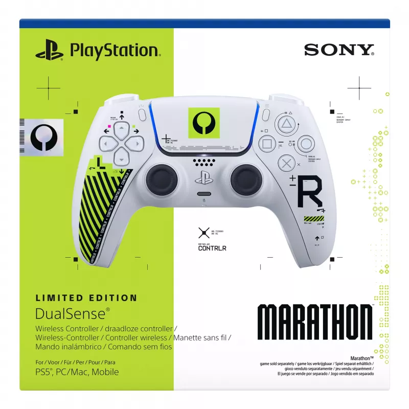 Mando Sony DualSense para PlayStation 5 — Bluetooth/USB, blanco y verde, analógico/digital, USB‑C