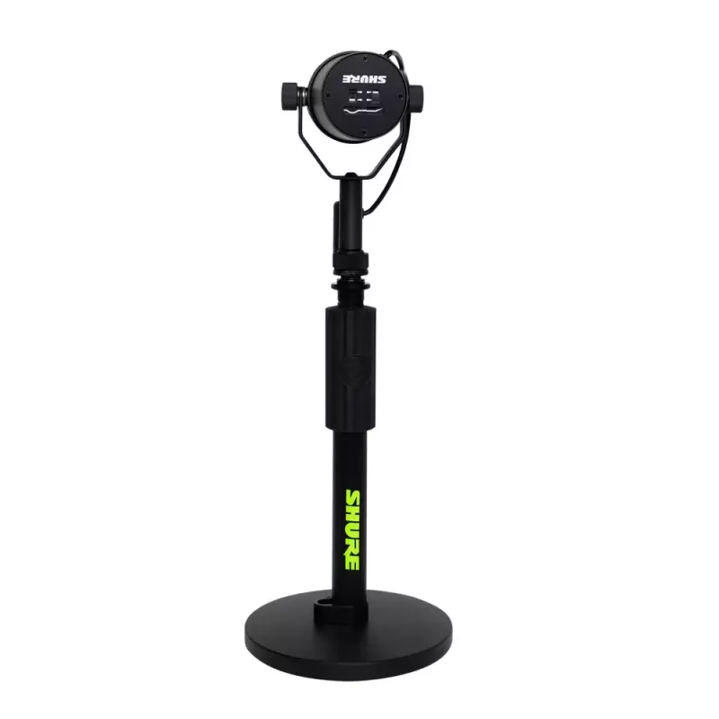 Pie de micrófono de sobremesa Shure SH-DESKTOP1, base metálica redonda, rosca de 3/8