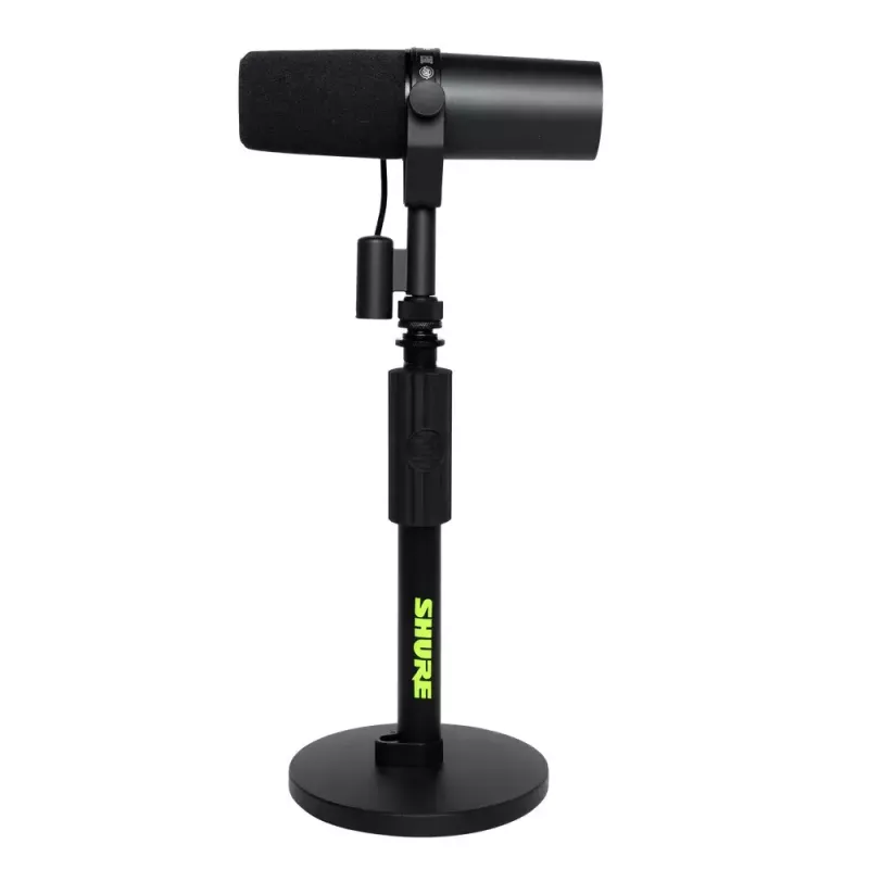 Pie de micrófono de sobremesa Shure SH-DESKTOP1, base metálica redonda, rosca de 3/8