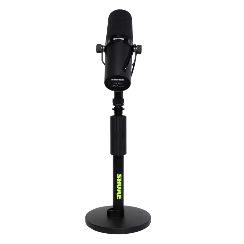 Pie de micrófono de sobremesa Shure SH-DESKTOP1, base metálica redonda, rosca de 3/8