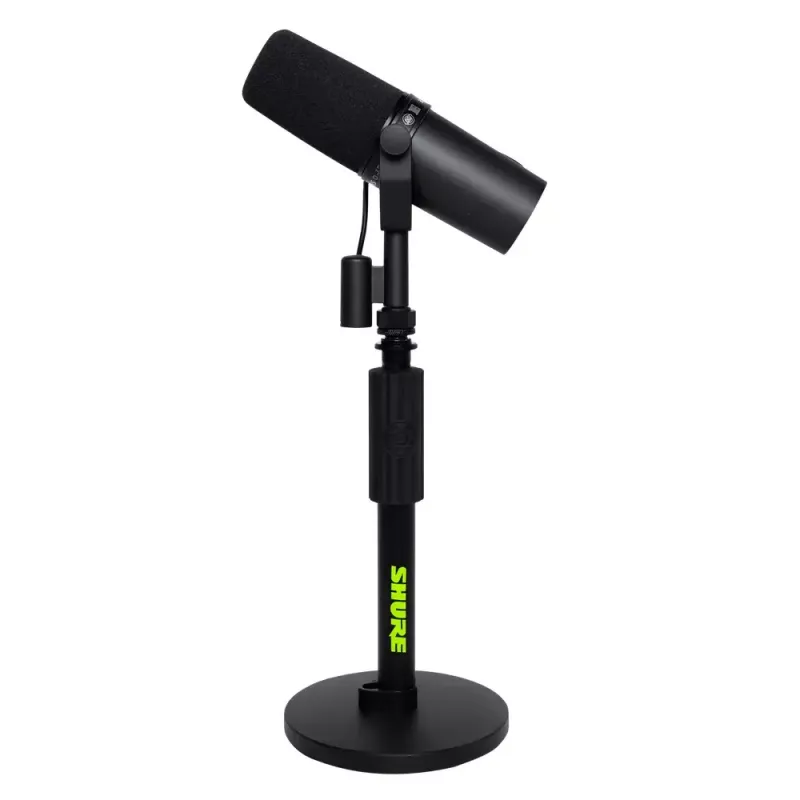 Pie de micrófono de sobremesa Shure SH-DESKTOP1, base metálica redonda, rosca de 3/8