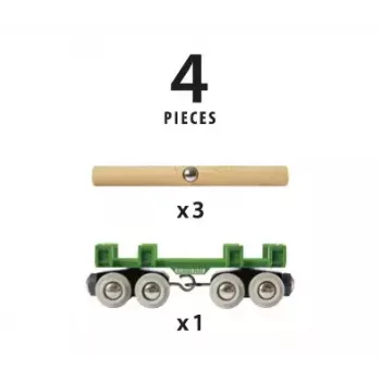Ravensburger BRIO vagón de tolva de madera accesorio de tren eléctrico, 4 piezas, multicolor