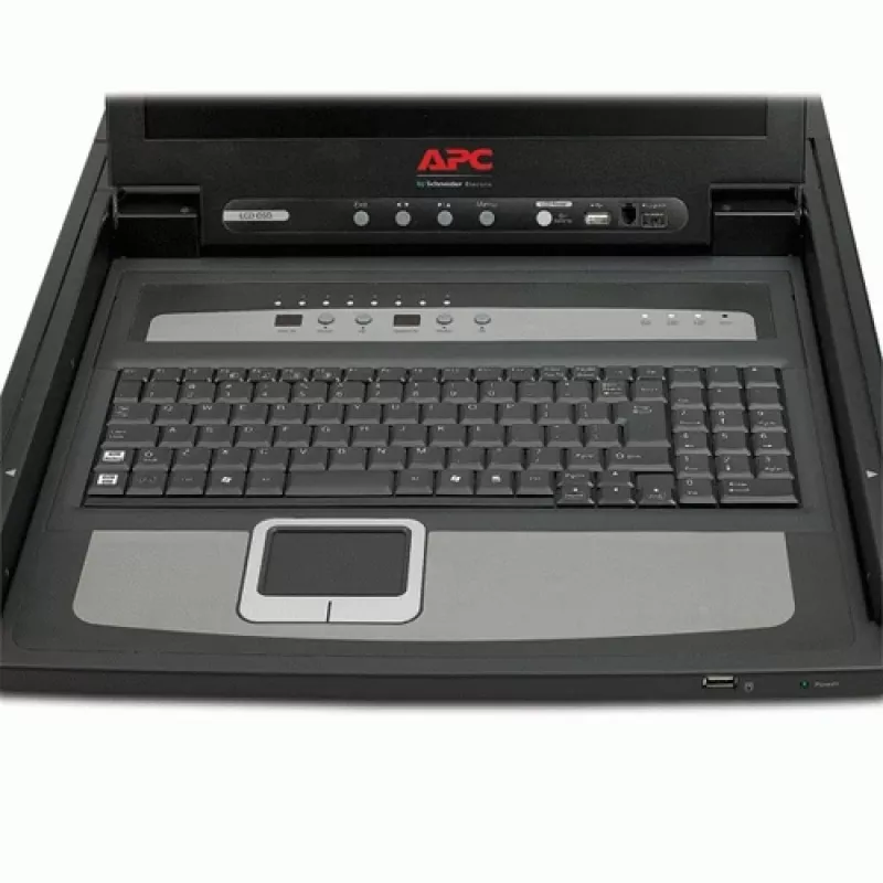 APC consola LCD de rack de 17 pulgadas con switch KVM analógico de 8 puertos integrado