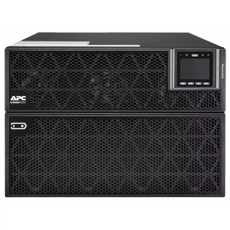 APC Smart-UPS On-Line, 15kVA/15kW, Rack/Torre, 230V/380V...415V, cableado fijo 5 hilos(3P+N+E)+3 hilos(1P+N+E), tarjeta de red, sin kit de raíles