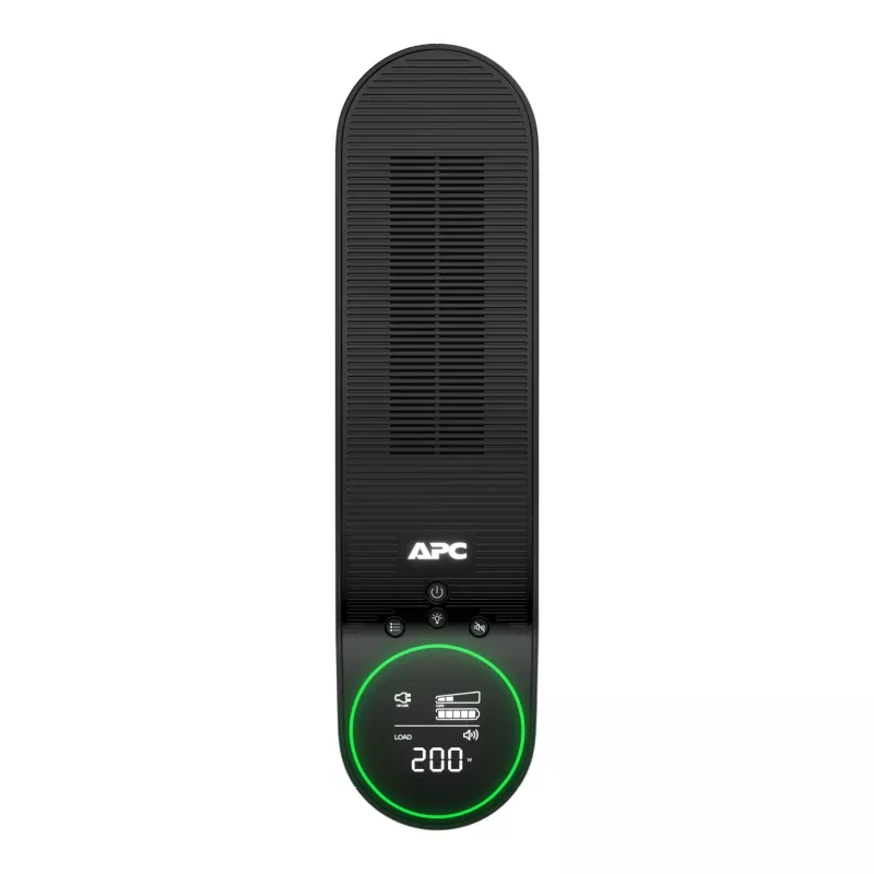 APC Back-UPS Pro for Gaming, 2200VA/1320W, torre, 230V, 2x UK y 2x IEC C13 salidas, luces RGB, onda sinusoidal pura, Midnight (negro)