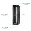 APC NetShelter SX Server Rack Gen 2, 45U, 2124H x 600W x 1070D mm, con paneles laterales, negro
