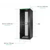 APC NetShelter SX Server Rack Gen 2, 45U, 2124H x 750W x 1070D mm, con paneles laterales, negro