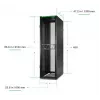 APC NetShelter SX Server Rack Gen 2, 45U, 2124H x 600W x 1200D mm, con paneles laterales, negro