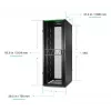 APC NetShelter SX Server Rack Gen 2, 45HE, 2124H x 750B x 1200T mm, con paneles laterales, negro