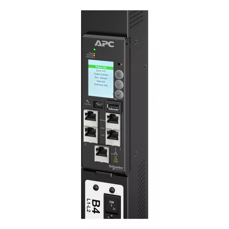 APC NetShelter Rack PDU Advanced Gen 2, Metered, trifásico, 22,1 kW 400 V 32 A o 17,3 kW 415 V 30 A, 530P6, 48 salidas