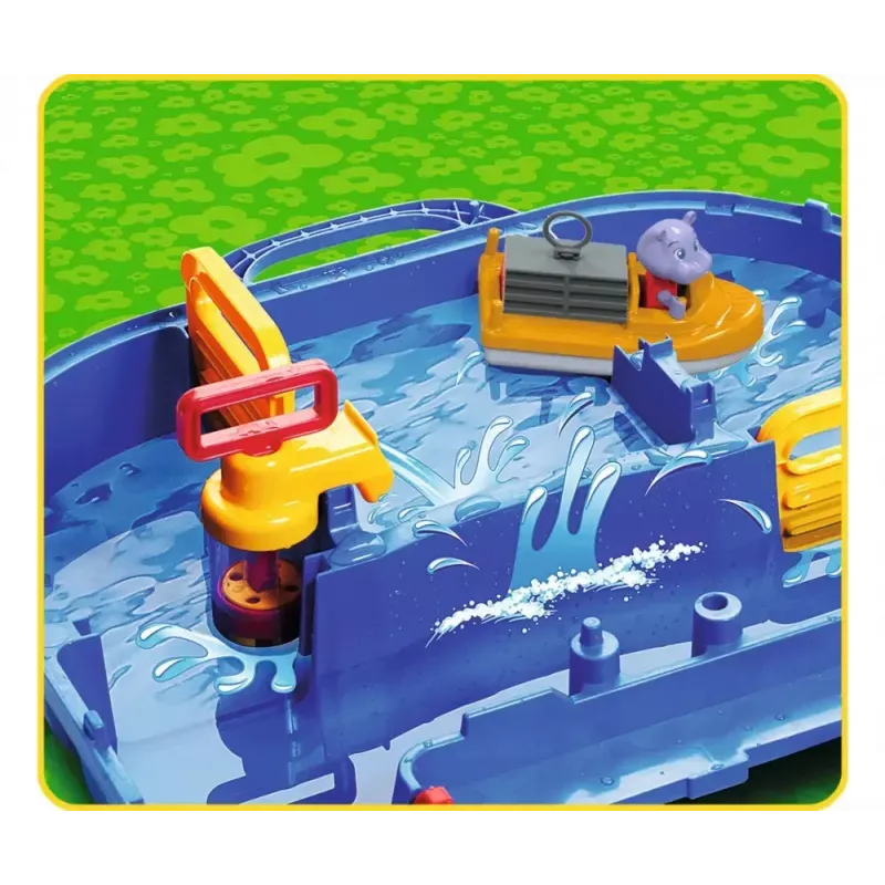 Juego de canales de agua BIG Aquaplay MegaLockBox para niños de 3 a 7 años, multicolor con componentes azules