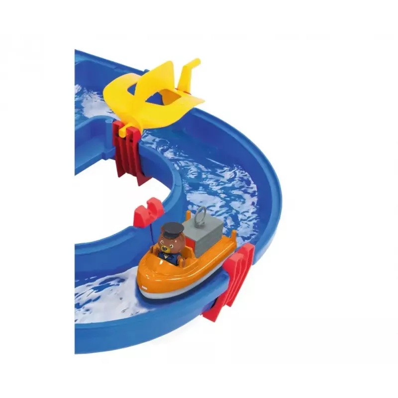 Juego de canales de agua BIG Aquaplay MegaLockBox para niños de 3 a 7 años, multicolor con componentes azules