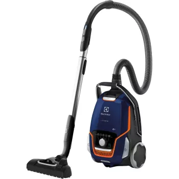 Aspirador de suelo Electrolux EUOC94DB, limpieza en seco, 5 L bolsa, 850 W, 12 m de radio de acción, filtro antialérgico, Negro