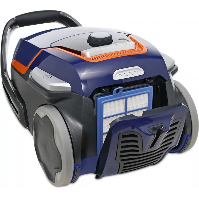 Aspirador de suelo Electrolux EUOC94DB, limpieza en seco, 5 L bolsa, 850 W, 12 m de radio de acción, filtro antialérgico, Negro