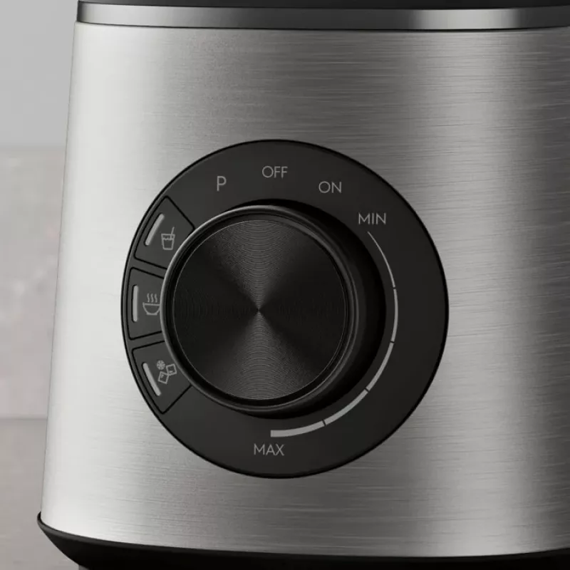 Batidora de mesa Electrolux E6TB1-6ST — bol 1,75 L, 1400 W, mando giratorio, negro/acero inoxidable/transparente