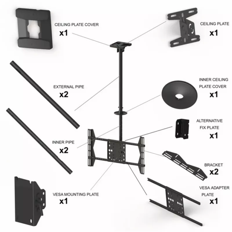 Soporte de techo Multibrackets M Public Large Single negro 3000