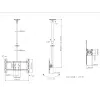 Soporte de techo Multibrackets M Public Large Single negro 3000