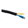 Funda de cables Multibrackets M Universal Cable Sock Self Wrap Basic 19 mm negro 50 m, poliéster, -50–150 °C