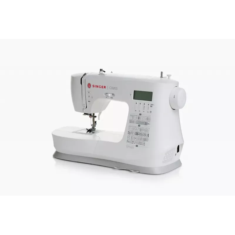 Máquina de coser automática SINGER C5955 — 417 puntadas, ojal en 1 paso, 110 W, eléctrica, blanca