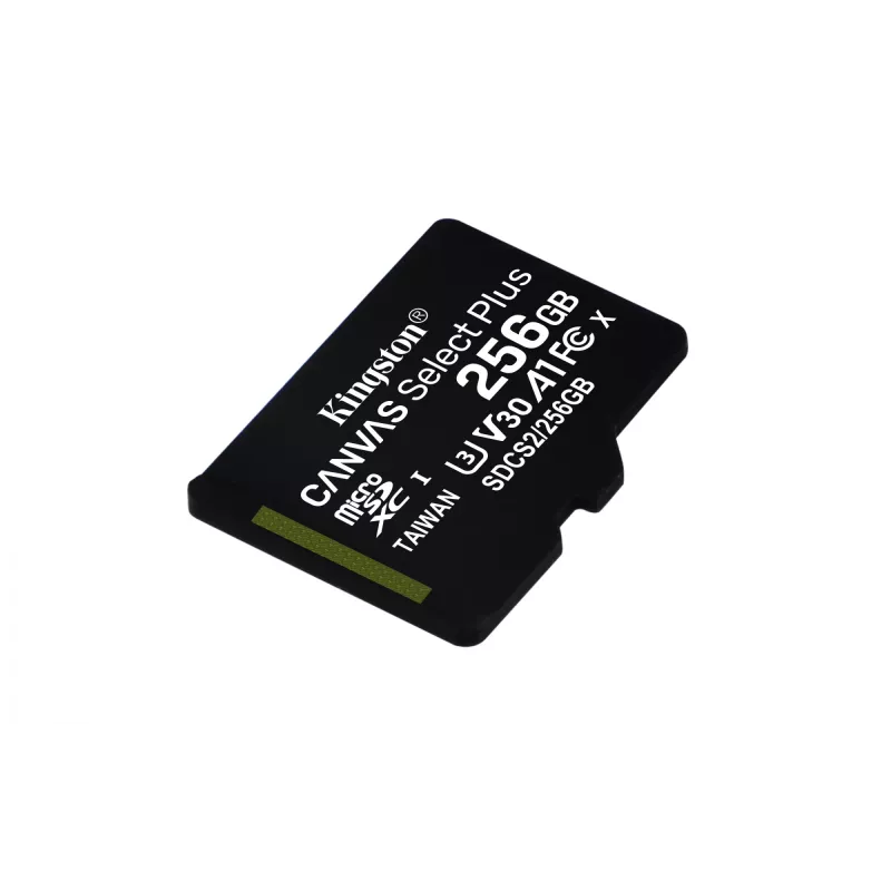 Kingston Technology Canvas Select 256GB micSDXC Plus 100R A1 C10 tarjeta + adaptador