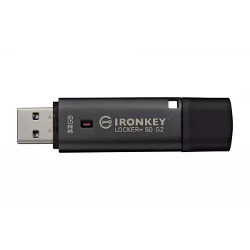 Memoria USB KINGSTON IronKey Locker Plus 50 G2 32 GB, USB 3.2 Gen 1 Type-A, AES-256, FIPS 197