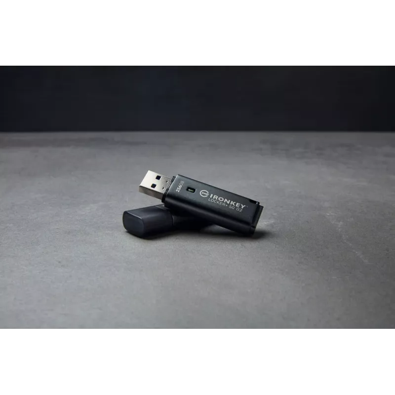 Memoria USB KINGSTON IronKey Locker Plus 50 G2 256 GB, USB Type-A, USB 3.2 Gen 1, AES-256, FIPS 197