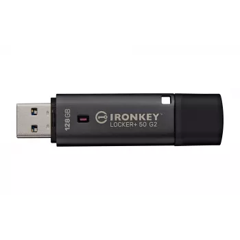 Memoria USB KINGSTON IronKey Locker Plus 50 G2 128GB, USB Type-A, USB 3.2 Gen 1, AES-256, FIPS 197