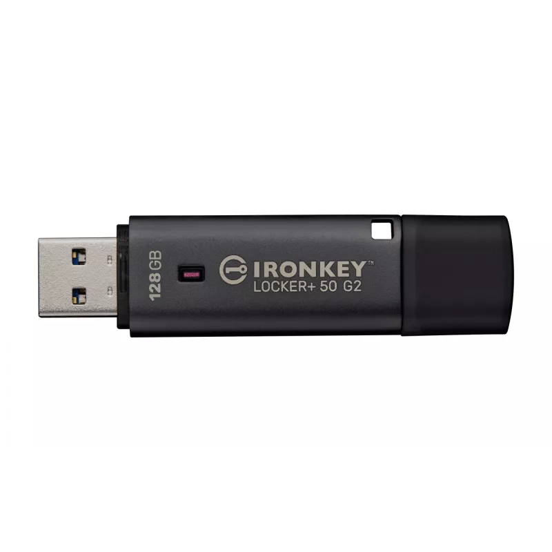 Memoria USB KINGSTON IronKey Locker Plus 50 G2 128GB, USB Type-A, USB 3.2 Gen 1, AES-256, FIPS 197
